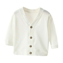 Baby Girl Long Sleeve Bolero Shrugs Girls Plain Cotton Bolero Button Down Cardigan Knitted Coat Cute Knitted Cardigans
