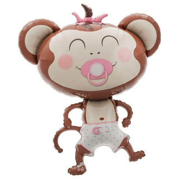 Baby Girl Monkey Jumbo Balloon, 41"
