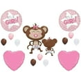 thumbnail image 1 of Baby Girl Monkey in Diaper Shower Balloons Decorations Supplies It's A, 1 of 1