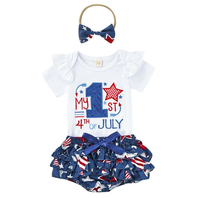 newborn 4th of july girl