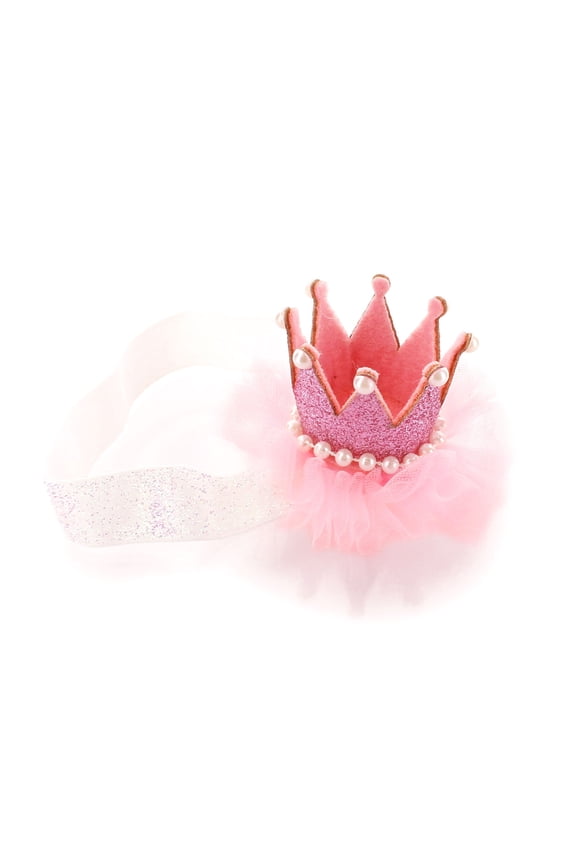 Baby Girl Newborn Princess Crown Headbands - Light Pink