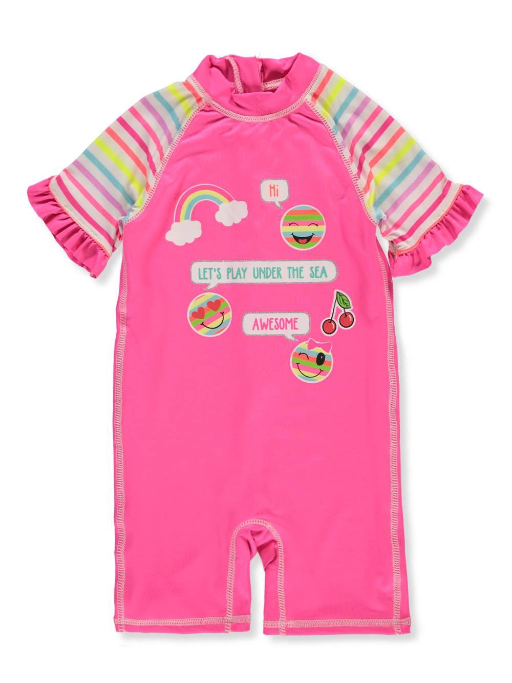 Baby Girl One Piece Rashguard Swimsuit