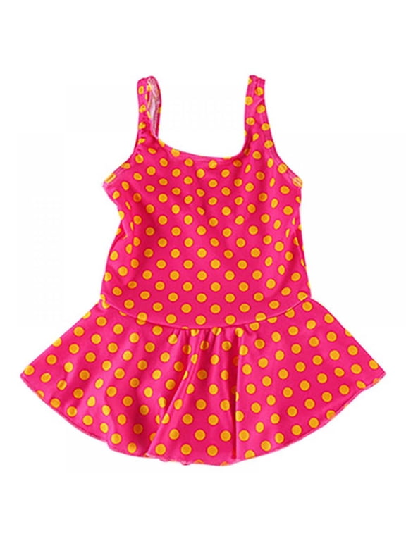 Baby Girl One Piece Swimsuit Floral Print Swimwear Dress Sunsuit Summer Beachwear Outfit,Random Style