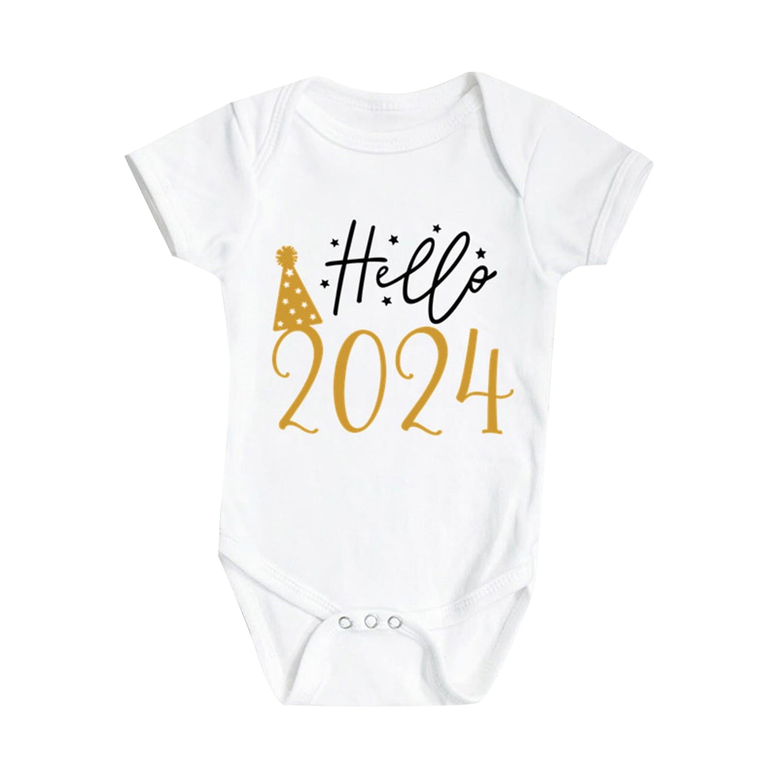 Baby Girl Onesies Hello 2024 Boy Gift Set My First New Years Outfits Bodysuit Clothes Size 18 24 Months