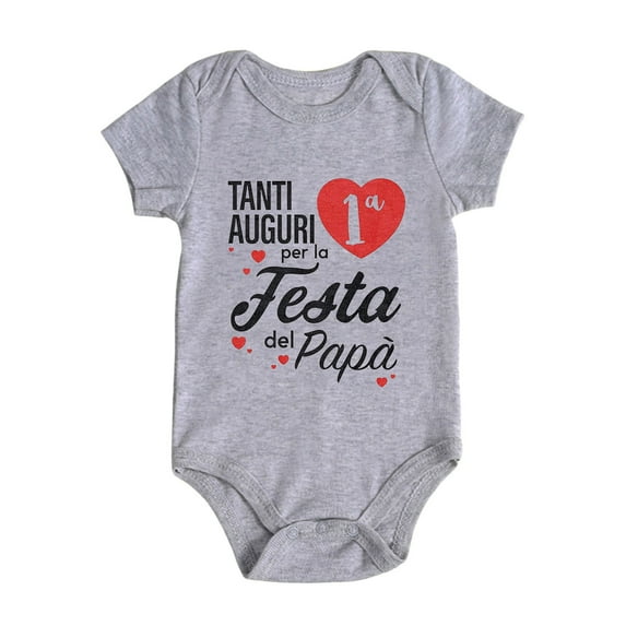 Baby Girl Onesies Boys Girls Short Sleeve Letter Prints Bodysuits Clothes Gender Neutral Baby Clothes Grey 12 Months-18 Months