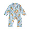 thumbnail image 1 of Baby Girl Onesies Easter Long Sleeve Cartoon Prints Romper Cotton Jumpsuit Clothes Girls Romper Sky Blue 3 Months-6 Months, 1 of 1