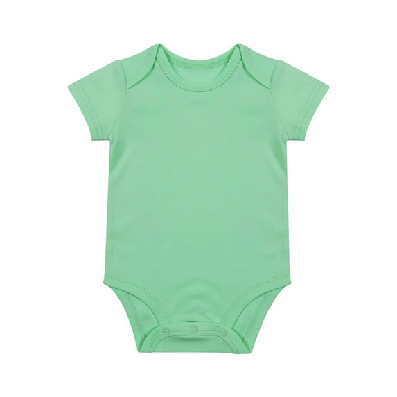 Baby Girl Onesies Unisex Boy Girl Solid Baby Bodysuit Blank Suitable Comfort Clothes Baby Girl Clothes Light Green 9 Months-12 Months