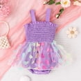 thumbnail image 1 of Baby Girl Outfit Cute Pattern Embroider Sleeveless Romper Bodysuit Baby Clothing for Baby Girl 9-12 Months, 1 of 7