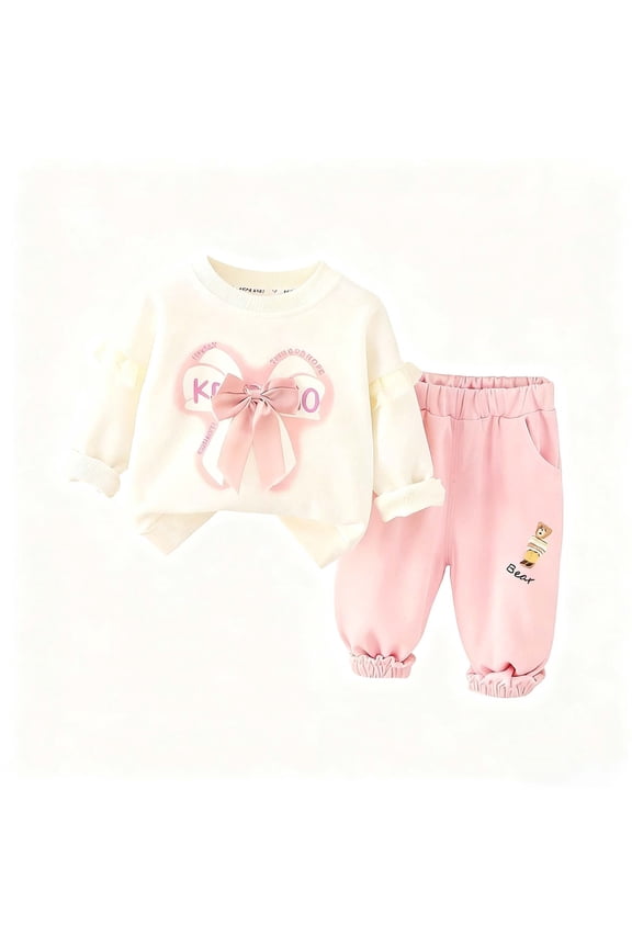 Baby Girl Outfit Mama's Girl Print Spring Autumn Set Autumn Wear Sweatshirt Two Piece Little Girls Clothes Pink 5 Y-6 Y