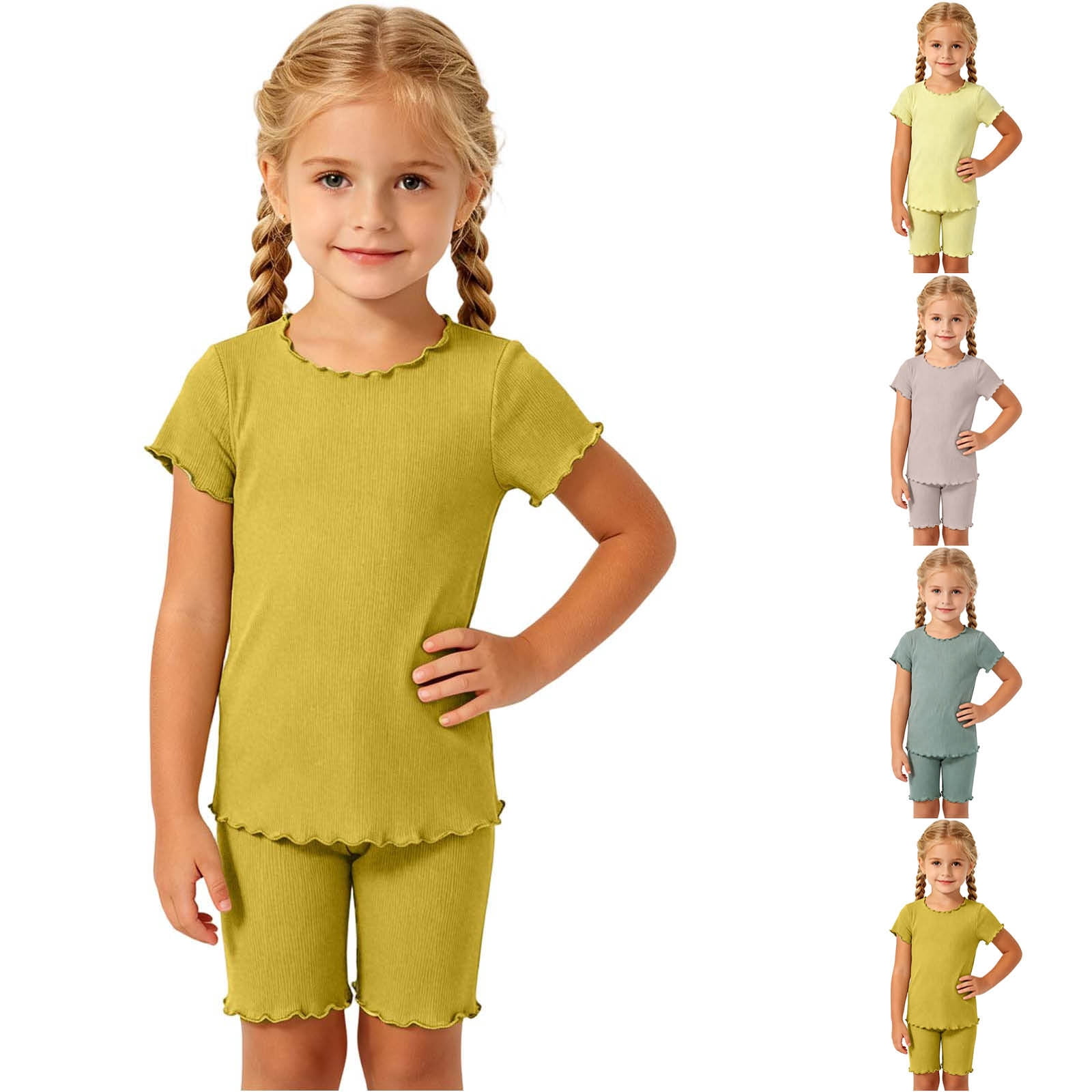 Baby Girl Outfit Soft Cozy Two Piece Casual Home Wear Set Girls ...