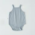 thumbnail image 1 of Girl Outfits Solid Color Sleeveless Body Suit Girl Clothes for Baby Boy 0-3 Months, 1 of 4