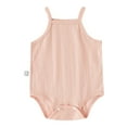 thumbnail image 1 of Baby Girl Outfit Solid Color Sleeveless Body Suit Sleepers for Boys 0-3 Months, 1 of 4