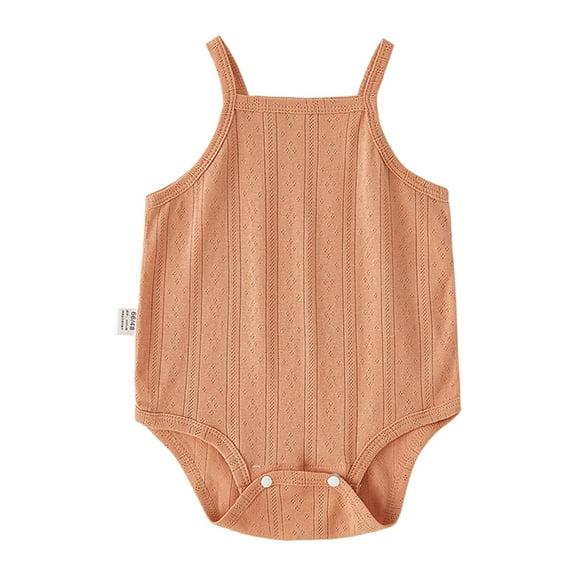 Baby Girl Outfit Solid Color Sleeveless Bodysuit New Born Clothes Baby Girl for Girls 9-12 Months