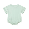 thumbnail image 1 of Baby Girl Outfit Solid Spring Outfits For Girls Short Sleeve Cute Baby Girl Clothes 18-24 Months Girl Clothing Boys Girls Fashion, 1 of 7