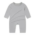 thumbnail image 1 of Baby Girl Outfit Solid Summer Rompers Long Sleeve Baby Girls' Clothing 6-9 Months Baby Girl Clothes Boys Girls Fashion, 1 of 8