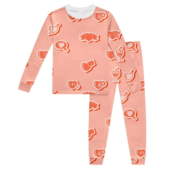 Baby Girl Outfit St. Patrick's Day Polyester Long Sleeve Cartoon Prints Tops Pants Outfits New Born Clothes Baby Girl Light Pink 5 Years-6 Years