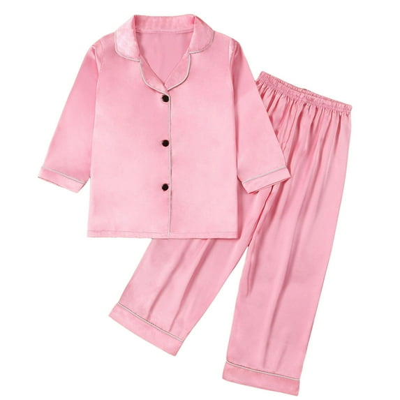 Baby Girl Outfit Toddler Boys Girls Long Sleeve Solid Tops T Shirt Pants Casual Outfits Clothes Pink 5 Years-6 Years