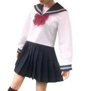 Baby Girl Outfits 2Pcs Sailor Dress Japanese High School Skirt Cosplay Costume Halloween Full Girls Clothes