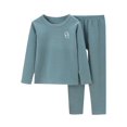 thumbnail image 1 of Baby Girl Outfits Autumn Winter Kids Warm Long Sleeve Underwear Tops Pants Toddler Pajamas Green 3 Years-4 Years, 1 of 3