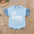 thumbnail image 1 of Baby Girl Outfits Cute Letter Printed Short Sleeve Bodysuit Baby Clothes Boy for Boys 6-9 Months, 1 of 7