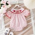 thumbnail image 1 of Girl Outfits Cute Letter Embroider Ruffle Sleeveless Romper Bodysuit Baby Bodysuits for Girls 0-3 Months, 1 of 6