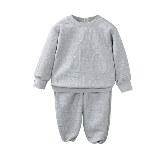 Baby Girl Outfits Long Sleeve Pullover Sweatshirt Toddler Girls Pants Clothes Set Z3-Grey 9-10 Years