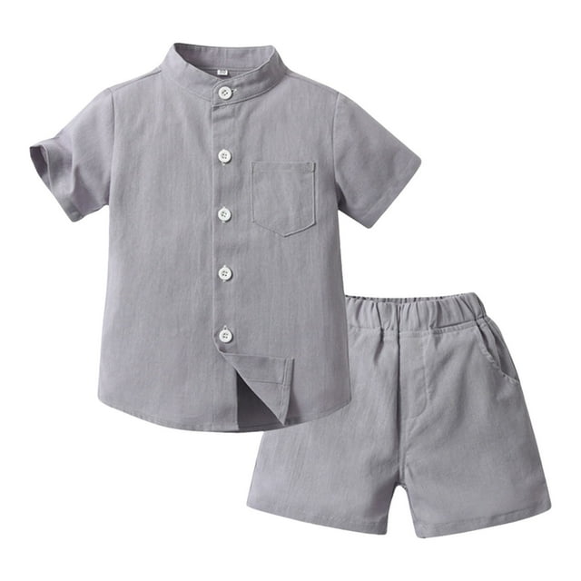 Baby Girl Outfits Short Sleeve Summer Casual Gentleman Tops Hawaii