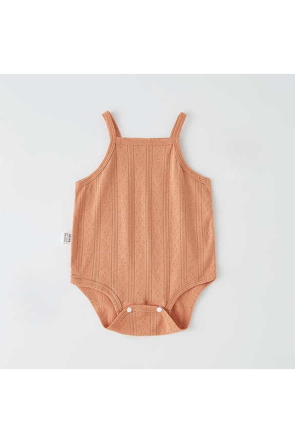 Baby Girl Outfits Solid Color Sleeveless Bodysuit Baby Boy Gift for Girls 6-9 Months