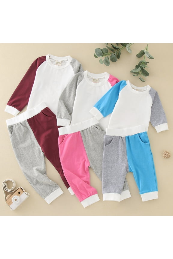Baby Girl Outfits Toddler Boys Winter Long Sleeve Top and Pants Soft Home Wear Set Baby Clothes for Girls A 2-3 Years