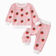 thumbnail image 1 of Baby Girl Outfits Toddler Fall Winter Clothes Cute Long Sleeve Sweatshirt Tops Pants Set Infant 2Pcs Clothing, 1 of 9