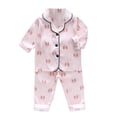 thumbnail image 1 of Baby Girl Outfits Winter Long Sleeve Cartoon Prints Loungewear Tops Pants Set Boys Outfits Pink 6 Months-12 Months, 1 of 1