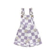 thumbnail image 1 of Baby Girl Overalls Shorts Checkerboard Floral Print Summer Sleeveless Romper Jumpsuit for Newborn Toddler Cute Clothes, 1 of 7