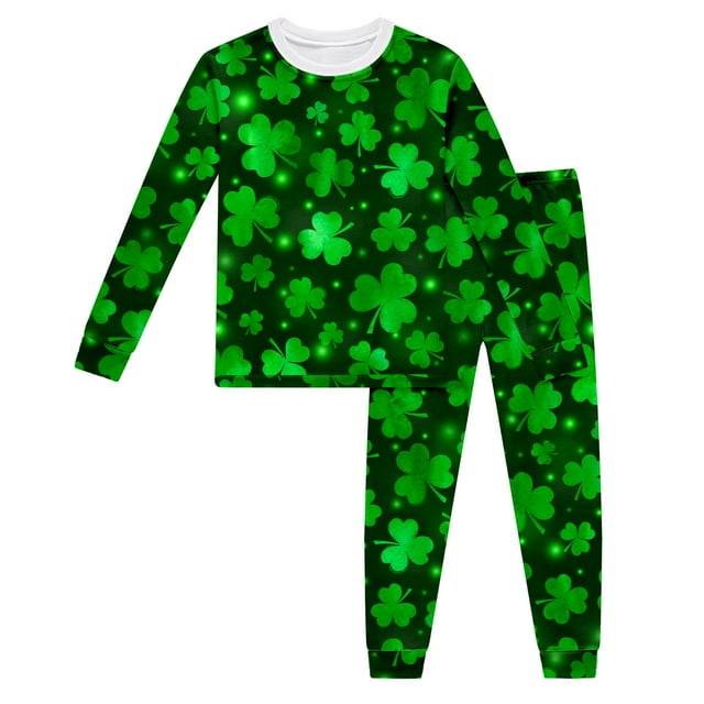 Ollie Jay Baby Girls Puff Bubble - Green St. Patrick's Day Shamrocks main image 1