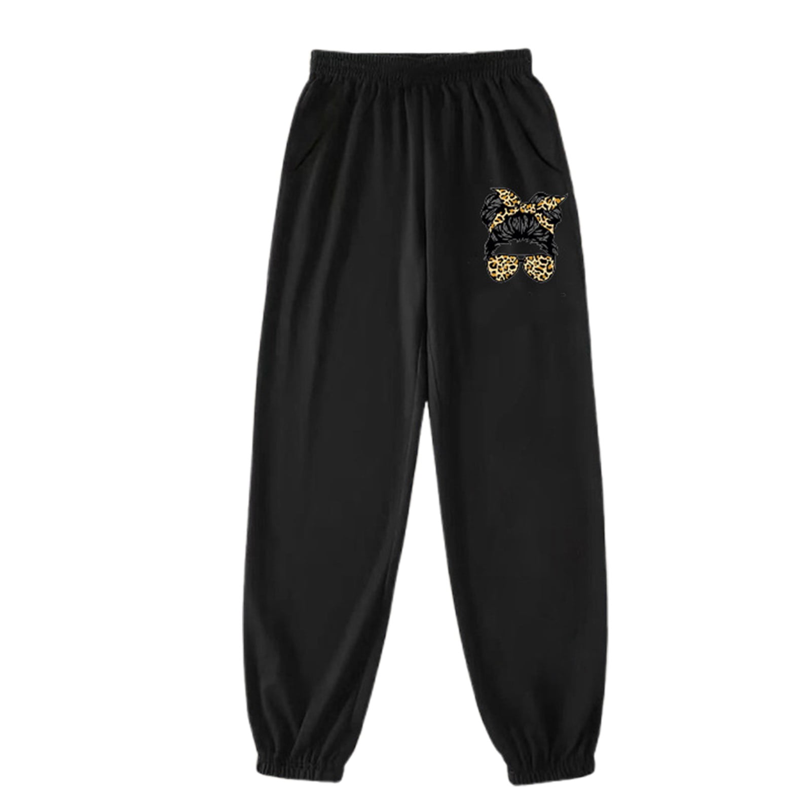 Baby Girl Pants Trendy Print Kids Teen Girls Fall Sweatpants Elastic Waist Casual Joggers with ...
