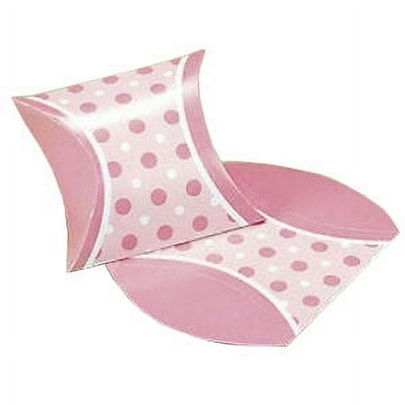 Baby Girl Party Favor Boxes Mini Pink Polka Dot Shower Birthday Lot of 12