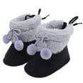 thumbnail image 1 of Baby Girl Pom-Poms Fleece Snow Boots Winter Warm Soft Sole Crib Shoes Booties for Newborn Infant Toddler, 1 of 6
