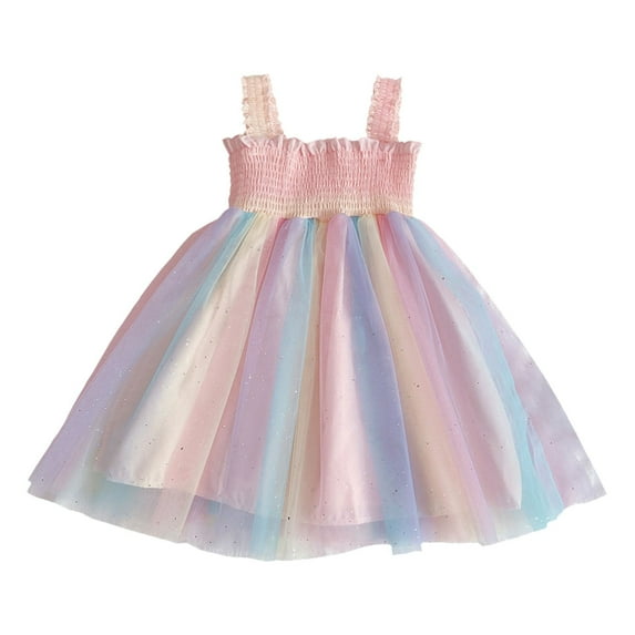 Baby Girl Princess Dress Sleeveless Mesh Tulle Tutu Dress Photograph Outfit Clothtes Kids Summer Beach Sundress