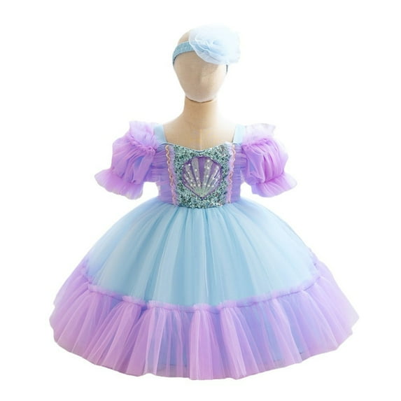 Baby Girl Princess Dress Toddler Bow Party Cosplay Dress Carnival Party Outfit 6M-3T