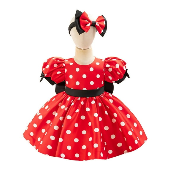Baby Girl Princess Dress Toddler Bow Party Cosplay Dress Carnival Party Outfit 6M-3T