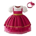 thumbnail image 1 of Baby Girl Princess Dress Toddler Bow Party Cosplay Dress Carnival Party Outfit 6M-3T, 1 of 7