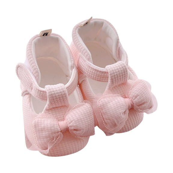 Baby Girl Princess Shoes Cute Bowknot Non-Slip Soft Sole Adorable Fall Shoes