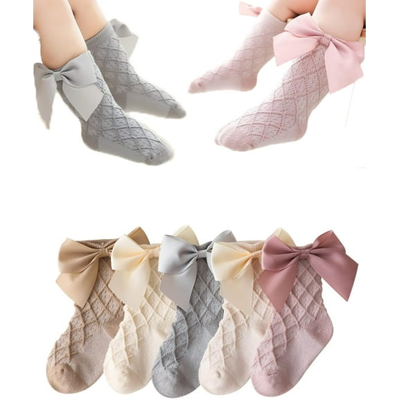 Baby Girl Princess Toddler Uniform Socks - Tube Ruffled Stockings & Mary Janes - Newborn to Infant