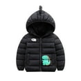 thumbnail image 1 of Baby Girl Puffer Jacket Kids Toddler Boys Cartoon Winter Coats Dinosaur Snowsuit 1-6T, 1 of 3