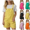 thumbnail image 1 of Baby Girl Romper 24 Months Girls Rompers Summer Casual Loose Sleeveless Overalls Shorts Jumpsuit 2025 Beach Vacation Solid Outfits with Pockets, 1 of 5