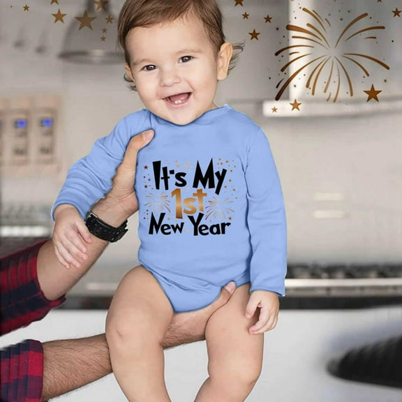 Baby Girl Romper My First New Year Clothes Baby Boy Girl New Year Outfits Letter Print Romper Jumpsuit Outfits Set