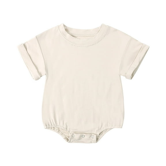 Baby Girl Romper Solid Baby Summer Clothes Short Sleeve Clothes 3-6 Months Baby Girl Clothes Boys Girls Fashion