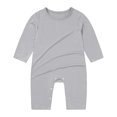 thumbnail image 1 of Baby Romper Solid Baby Girl Summer Long Sleeve Toddler Clothes 3-6 Months Baby Girl Clothes Boys Girls Fashion, 1 of 8