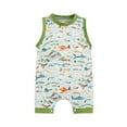 Baby Girl Romper Spring Summer Fishes Print Sleeveless Tops Jumpsuit