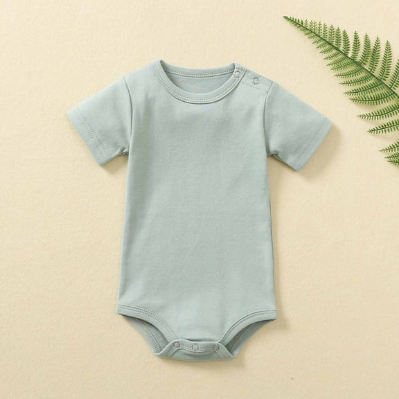 Tbopshirt Baby Girl Romper,Summer Toddler Baby Girls Boys Short Sleeve Solid Color T-Shirt Jumpsuit Romper