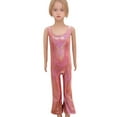 thumbnail image 1 of Baby Girl Romper Summer Sequin Tight Stretch Sleeveless Crew Neck Trousers Bottoms Jumpsuit Red One Piece Bodysuit Clothes 2-3T, 1 of 6